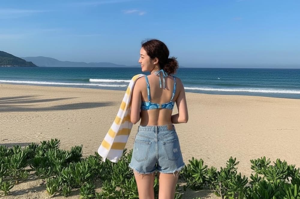 Tắm biển và thư giãn trên bãi cát trắng